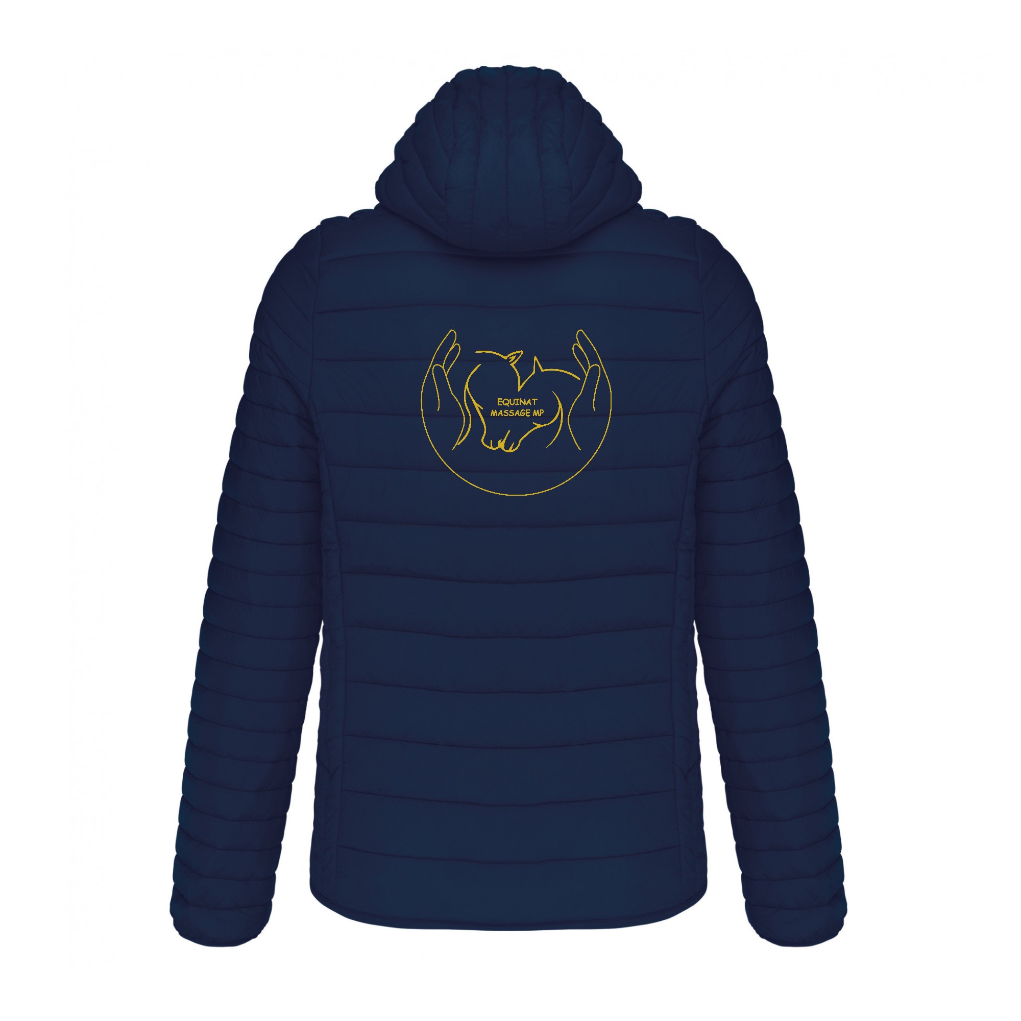 DOUDOUNE AVEC MANCHES ET CAPUCHE (homme) - EQUINAT MASSAGE MP - Navy - K6110 – Image 3
