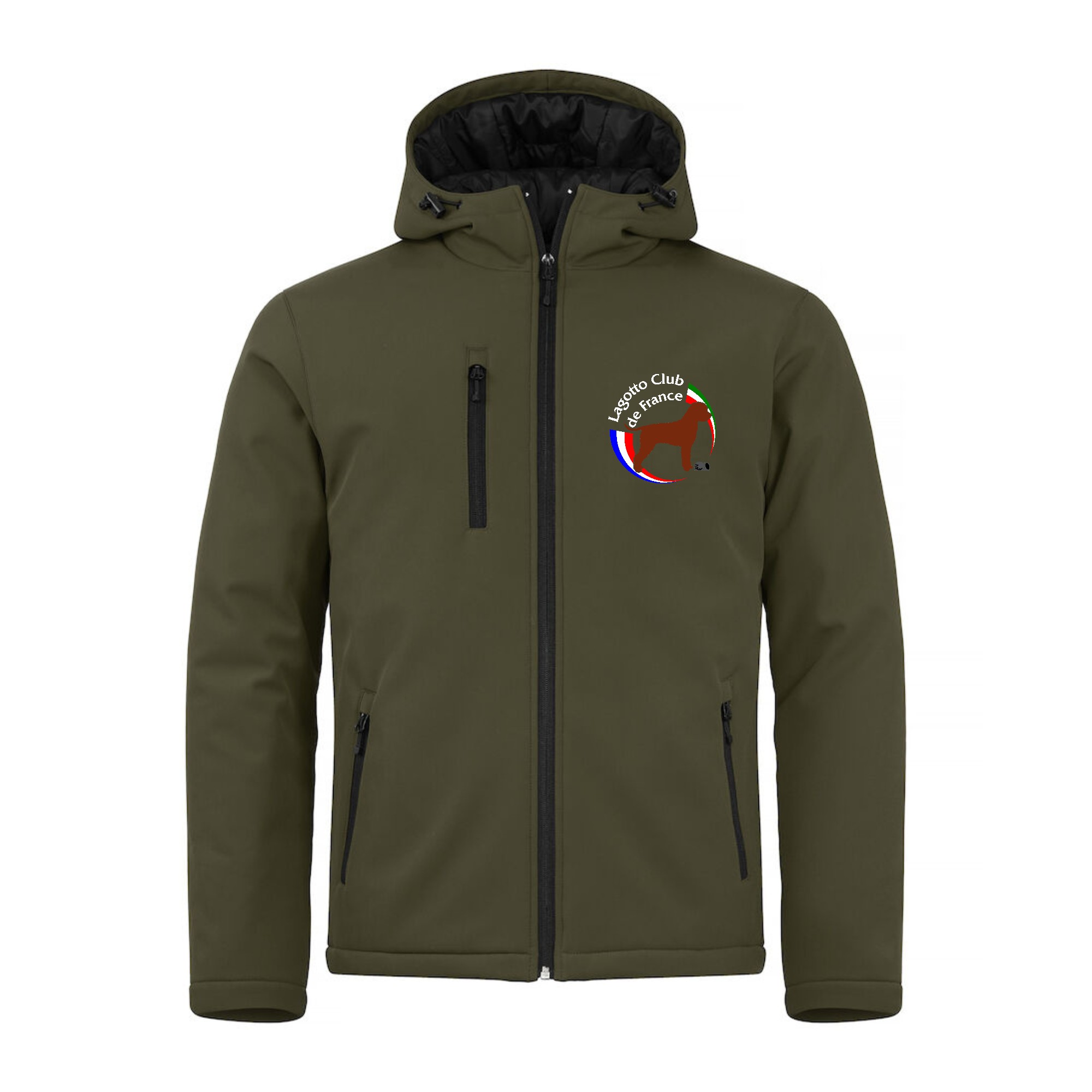 Softshell "PADDED" (homme) - LAGOTTO CLUB DE FRANCE - Kaki - 020952