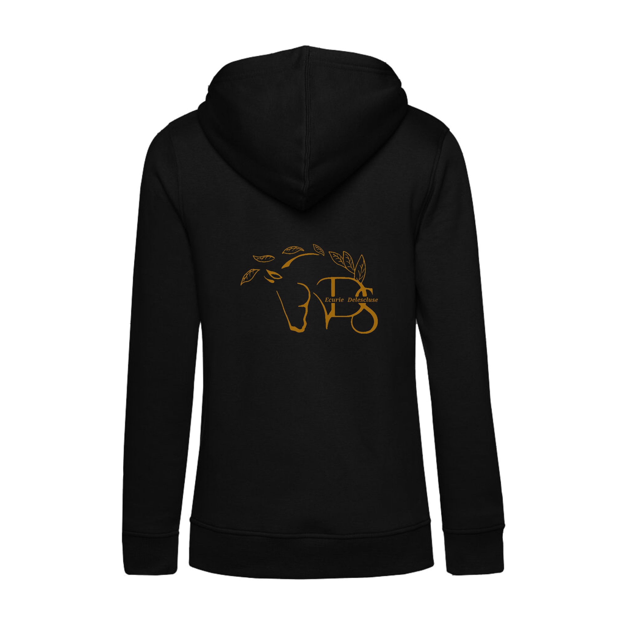 SWEAT A CAPUCHE (femme) – Les écuries Delescluse - Noir - BCW34B – Image 3