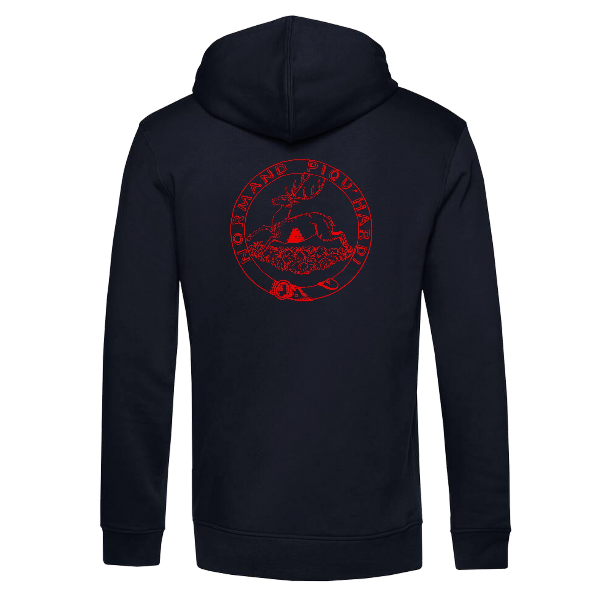 SWEAT A CAPUCHE (enfant) - Association de vénerie du pavillon - Navy - K477 – Image 3