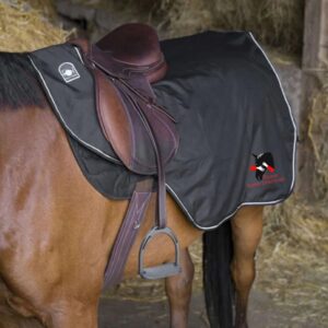 Couvre-reins Impermeable RIDING WORLD - Écurie Karine Dercourt - Noir - 400240