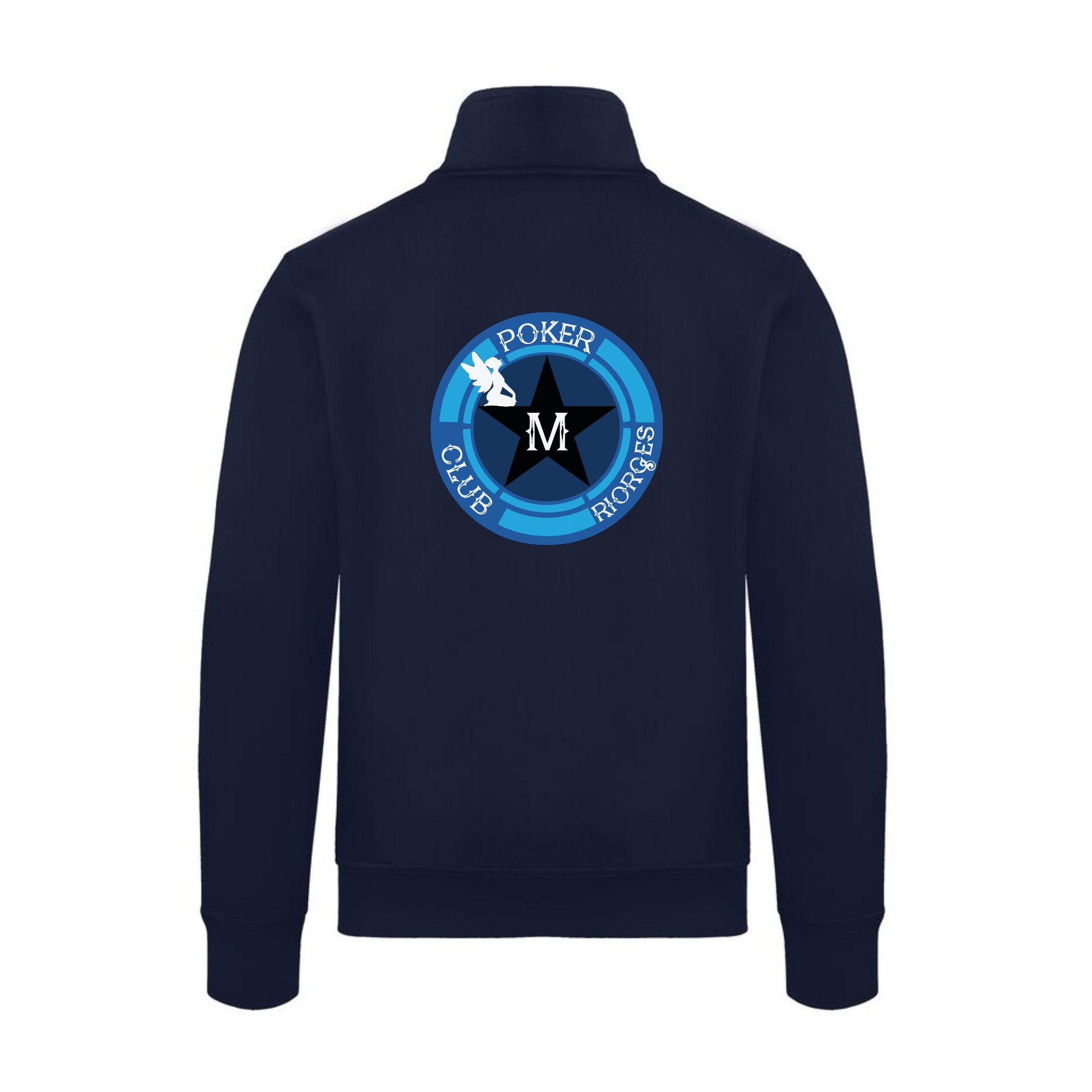 SWEAT ZIPPE SANS CAPUCHE (femme) - M POKER CLUB RIORGES - Navy - 021039 – Image 3