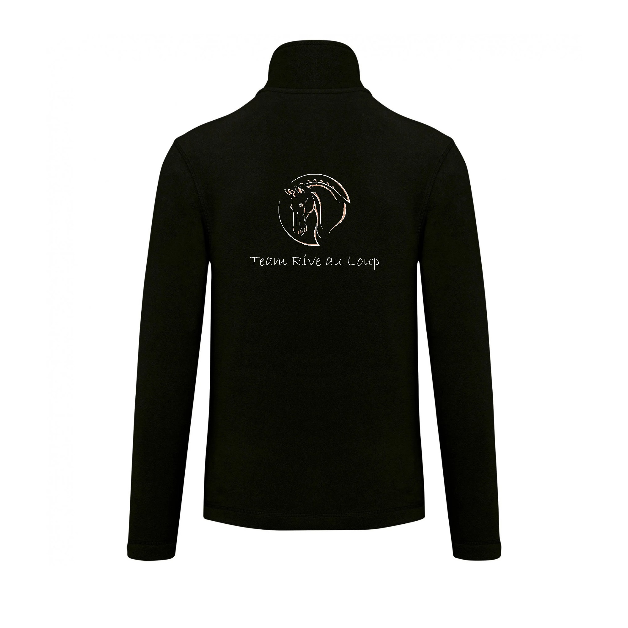 Veste micropolaire zippée (femme) – Écurie de la rive au loup - Noir – K907 – Image 3