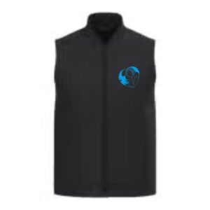 Bodywarmer rembourré en sergé à col teddy (unisexe) - Au Fil des Sabots - Noir - NS623