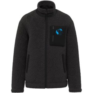Veste écoresponsable en sherpa (unisexe) - Au Fil des Sabots - Noir - NS604