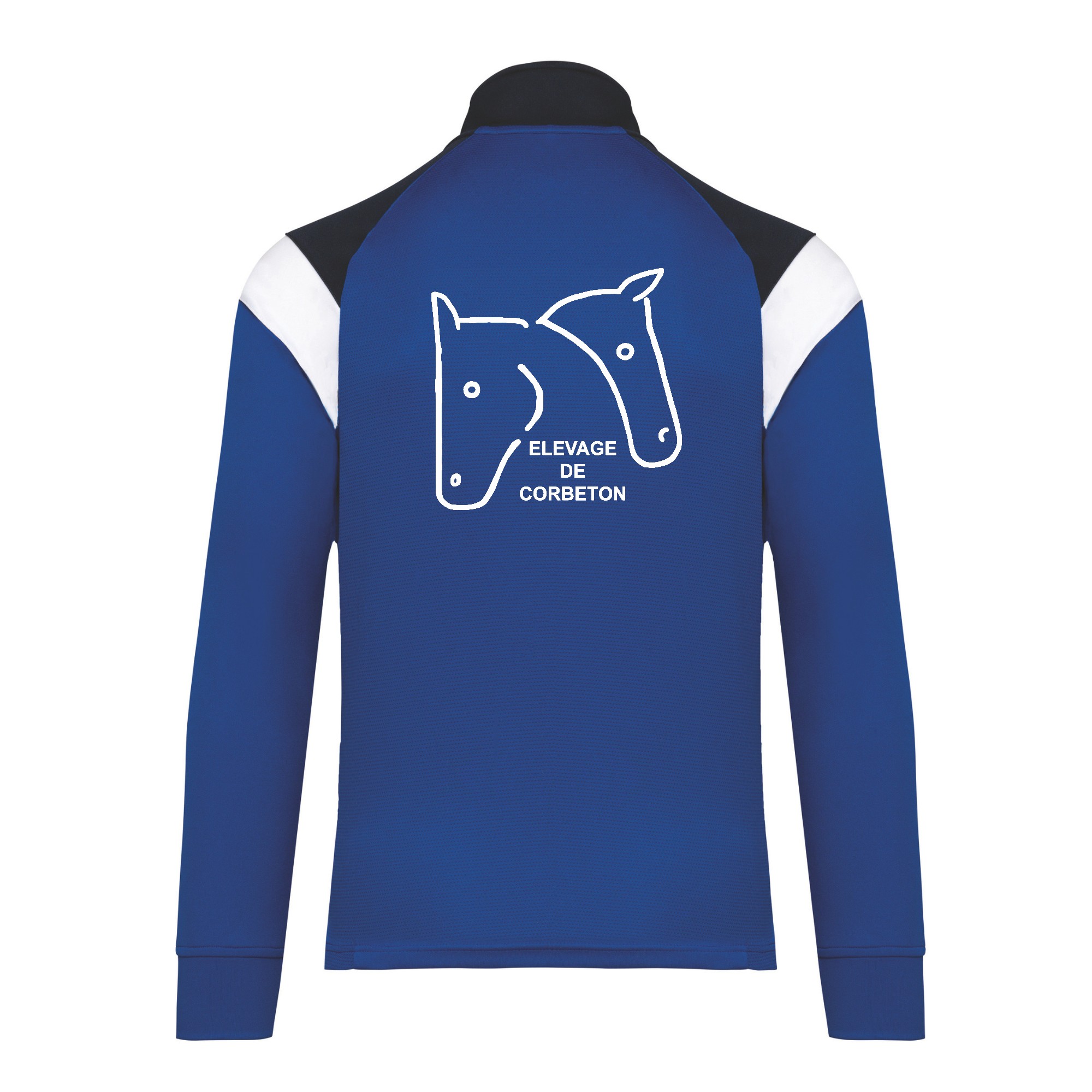 Veste de survêtement zippée (enfant) - Association des cavaliers de Corbeton - Bleu roi - PA391 – Image 2