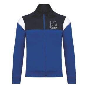 Veste de survêtement zippée (enfant) - Association des cavaliers de Corbeton - Bleu roi - PA391
