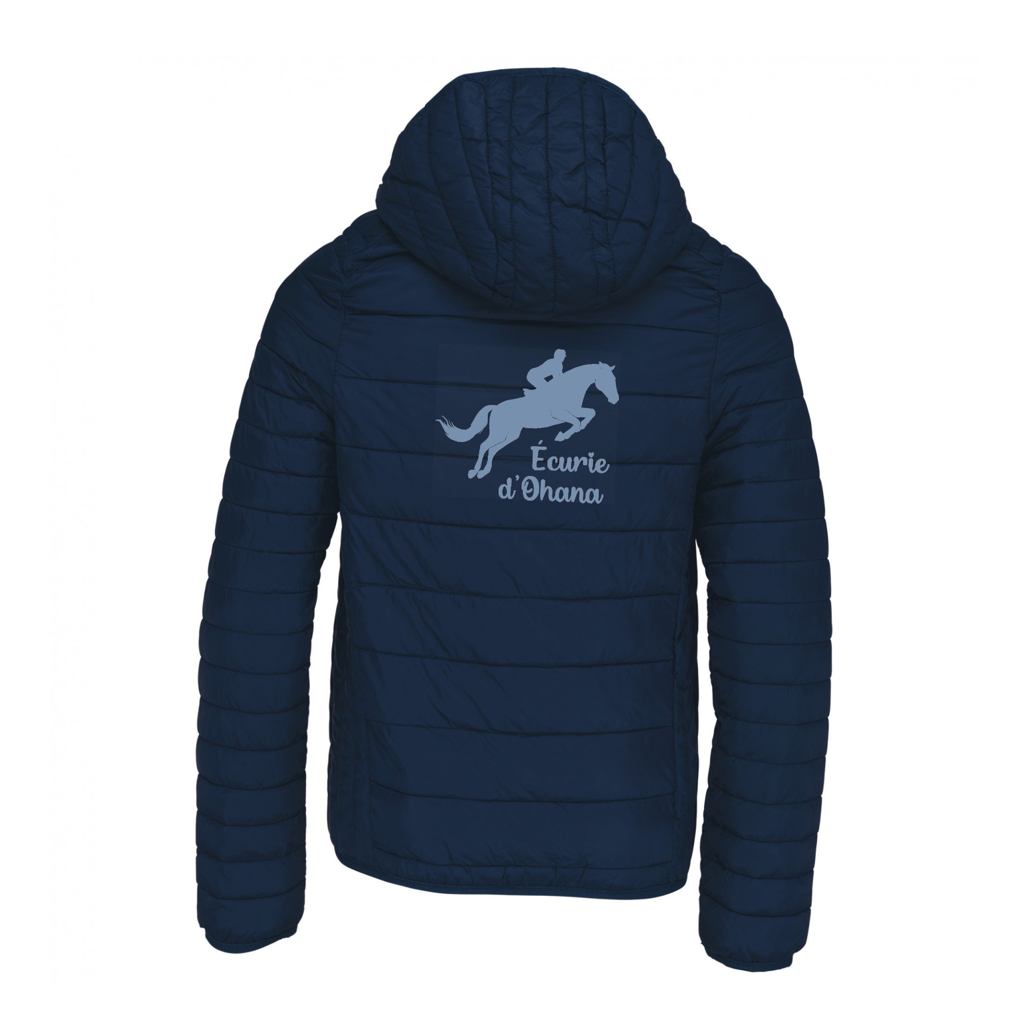DOUDOUNE AVEC MANCHES ET CAPUCHE (enfant) - Ecurie d'OHANA - Navy - K6112 – Image 3