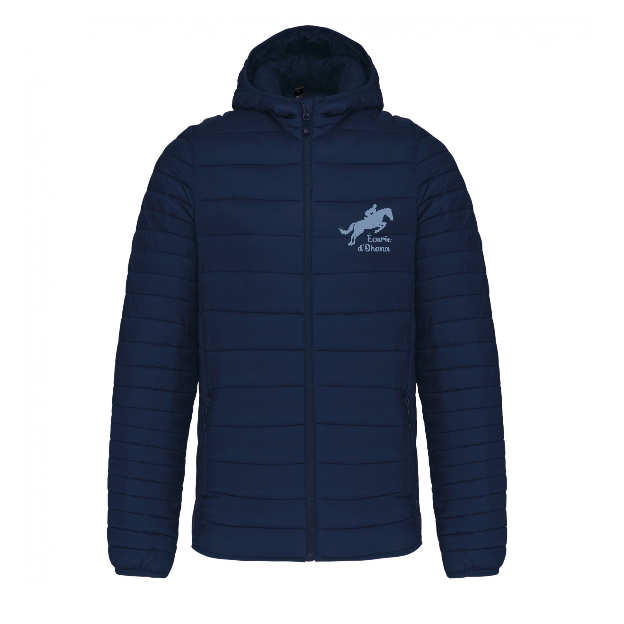 DOUDOUNE AVEC MANCHES ET CAPUCHE (homme) - Ecurie d'OHANA - Navy - K6110