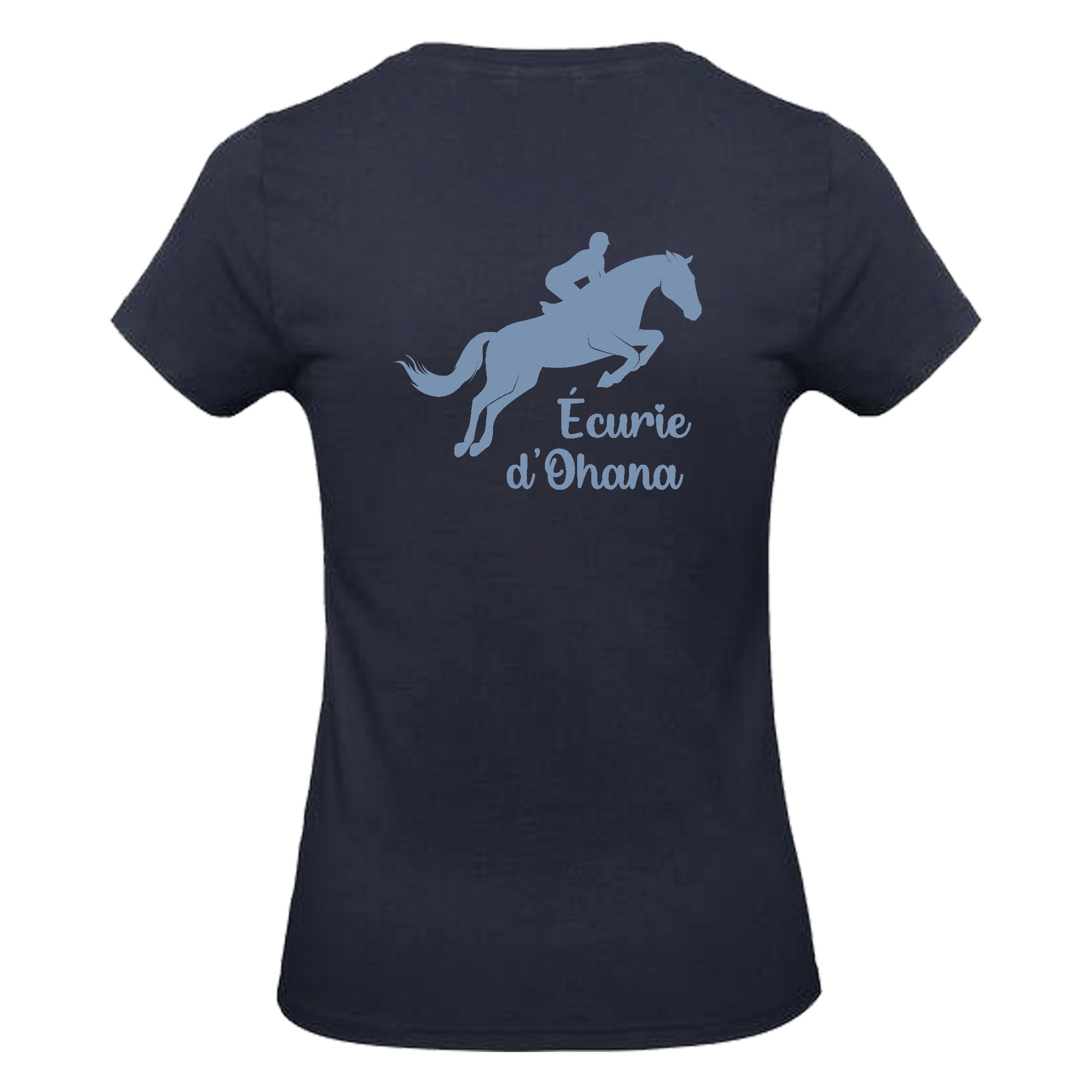 T-SHIRT (femme) - Ecurie d'OHANA - Navy - BC04T – Image 3