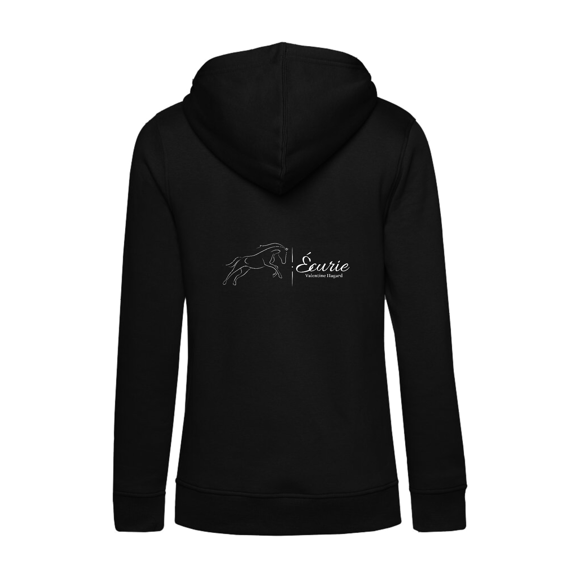 SWEAT ZIPPÉ (femme) - Ecurie VH - Noir - BCW03Q – Image 3