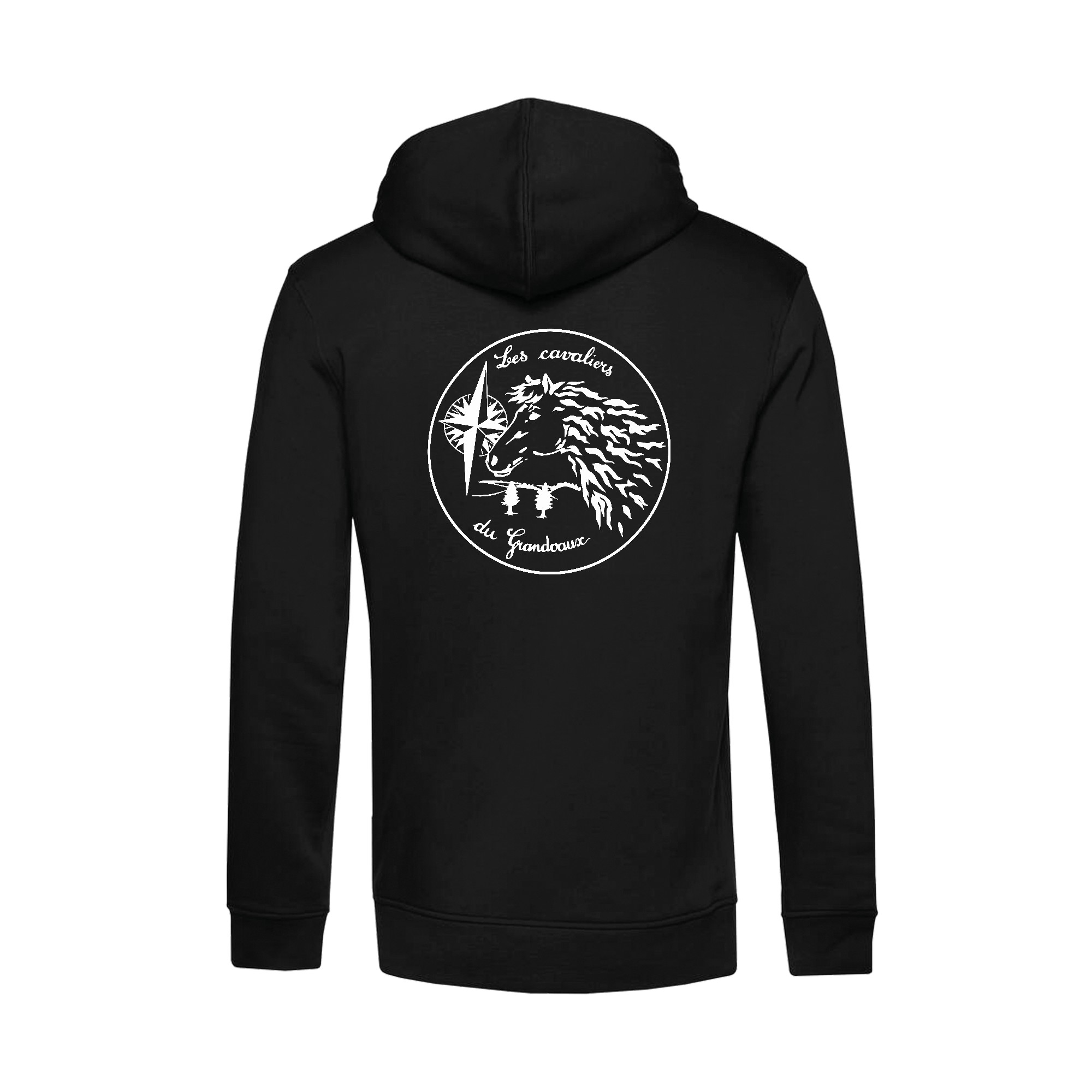 SWEAT A CAPUCHE (enfant) - Les Cavaliers du Grandvaux - Noir - K477 – Image 3