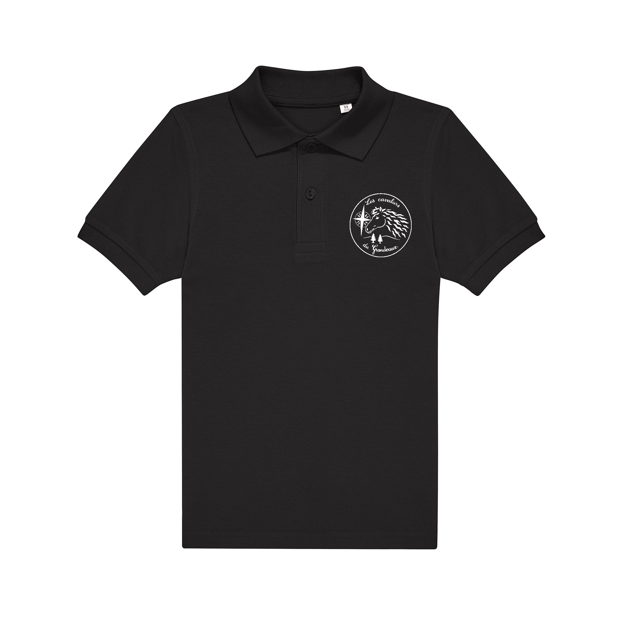 POLO (enfant) - Les Cavaliers du Grandvaux - Noir - BCK424