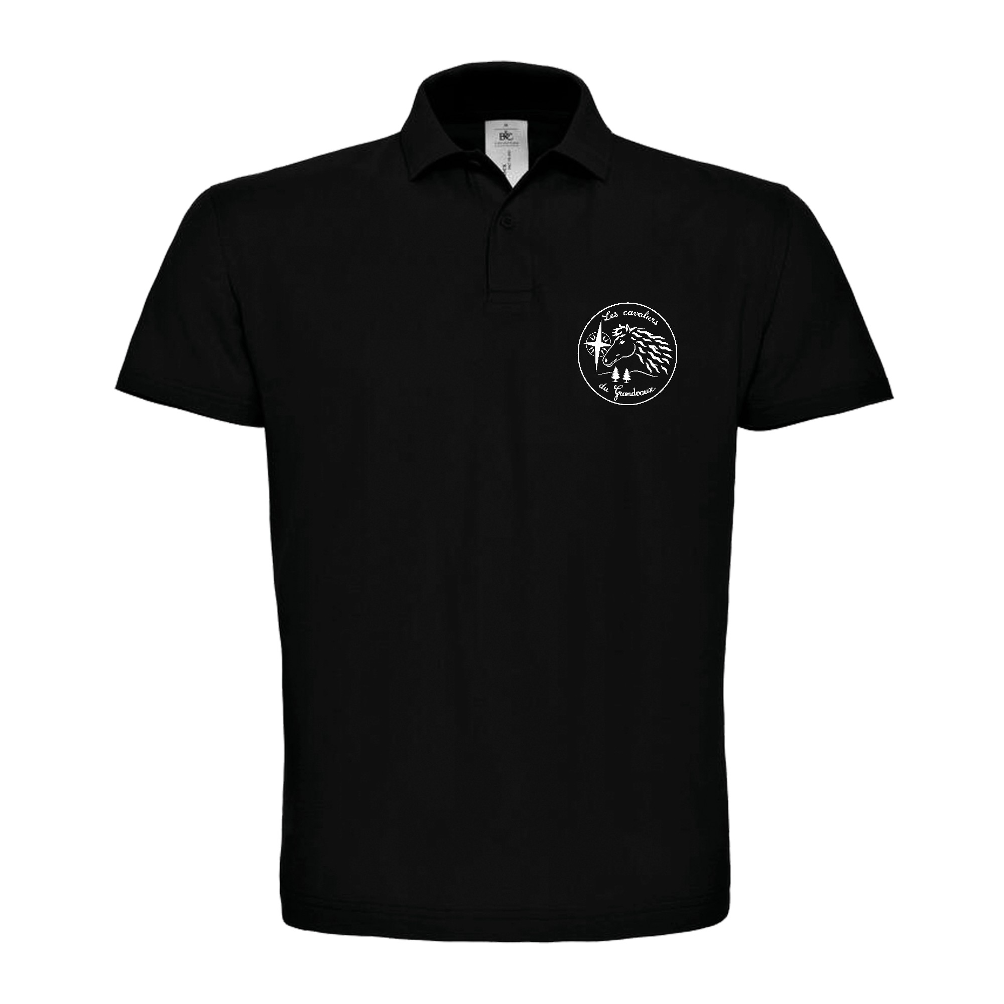 POLO (homme) - Les Cavaliers du Grandvaux - Noir - BCID1