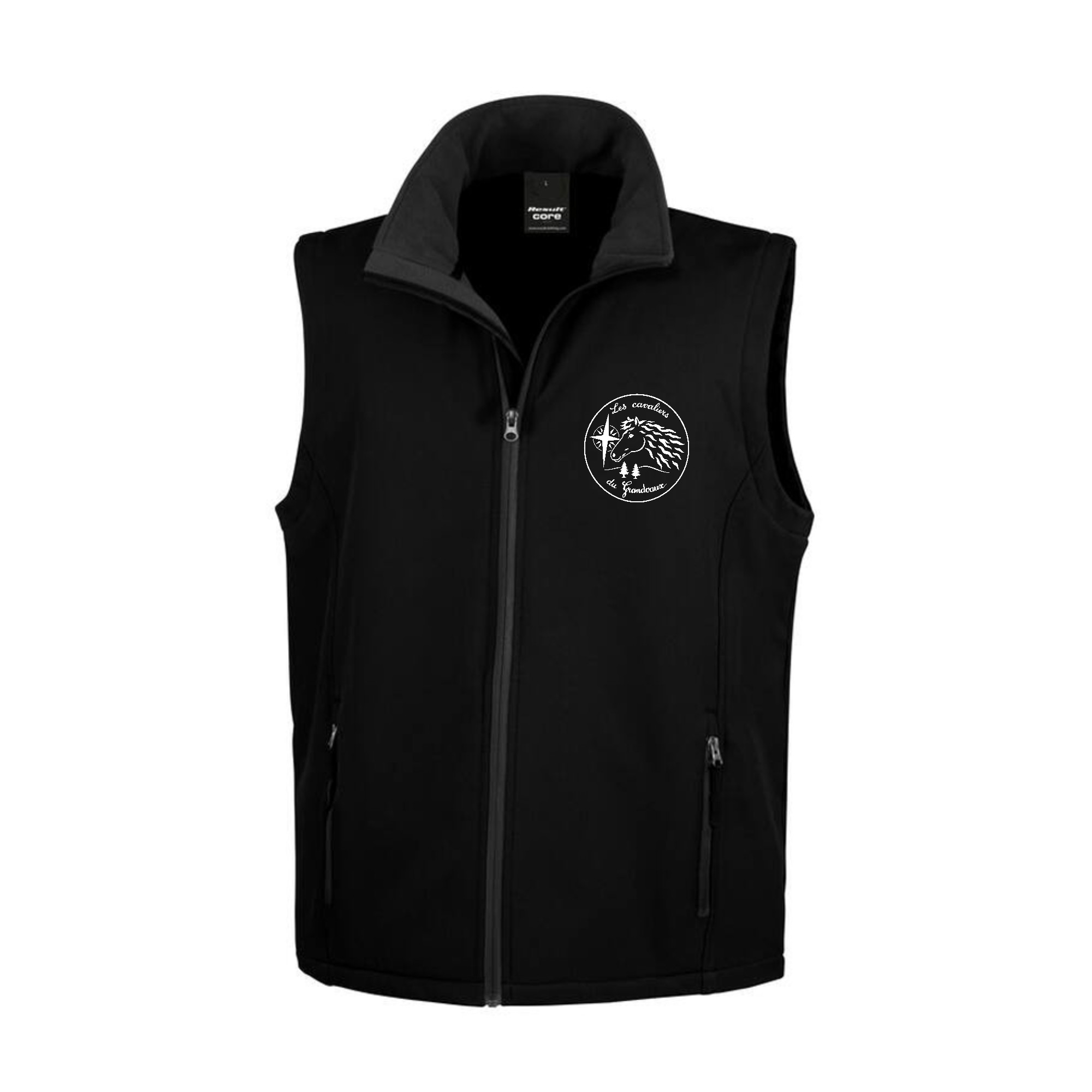 SOFTSHELL SANS MANCHE (femme) – Les Cavaliers du Grandvaux - Noir - R232F