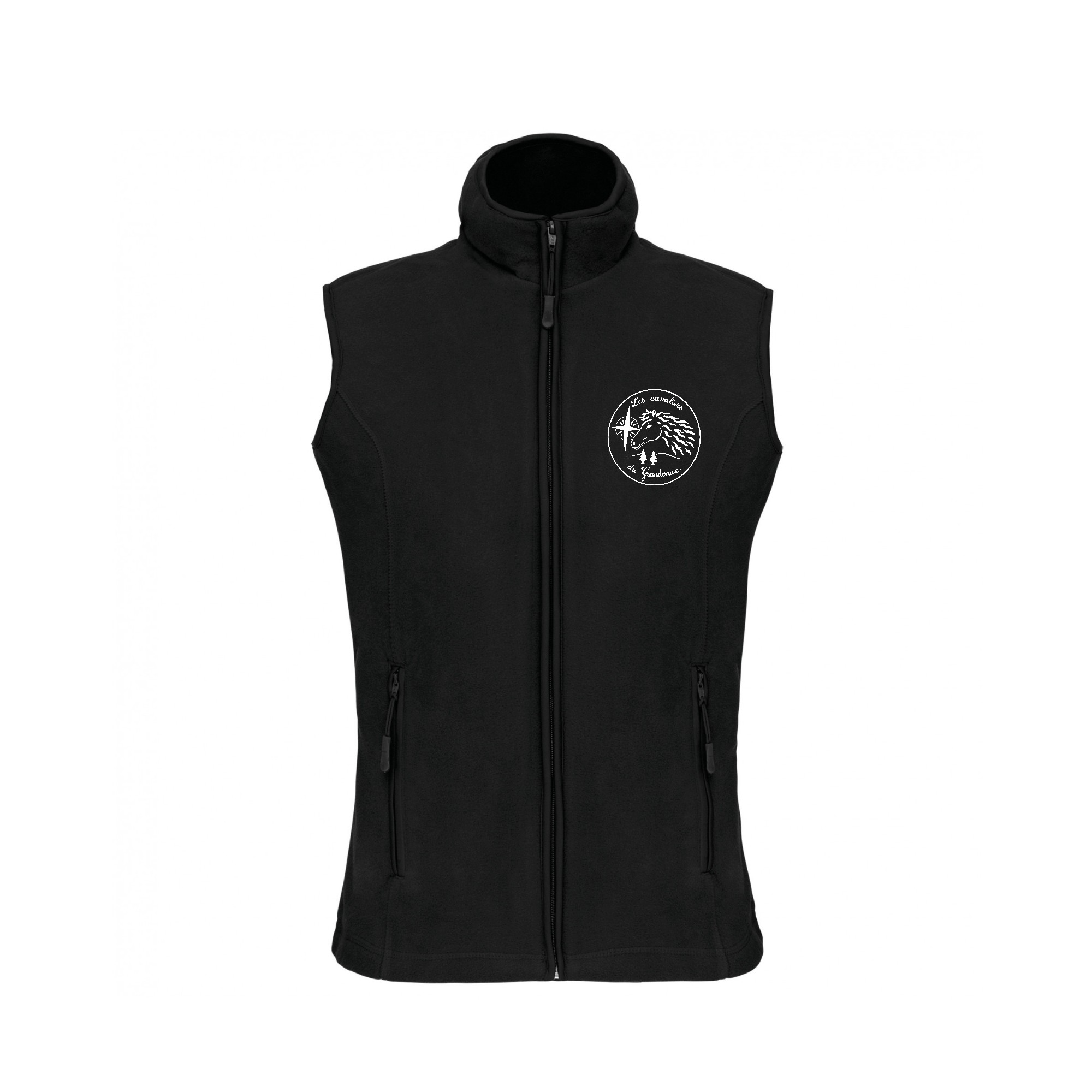 Veste micropolaire zippée sans manches (femme) – Les Cavaliers du Grandvaux - Noir - K906