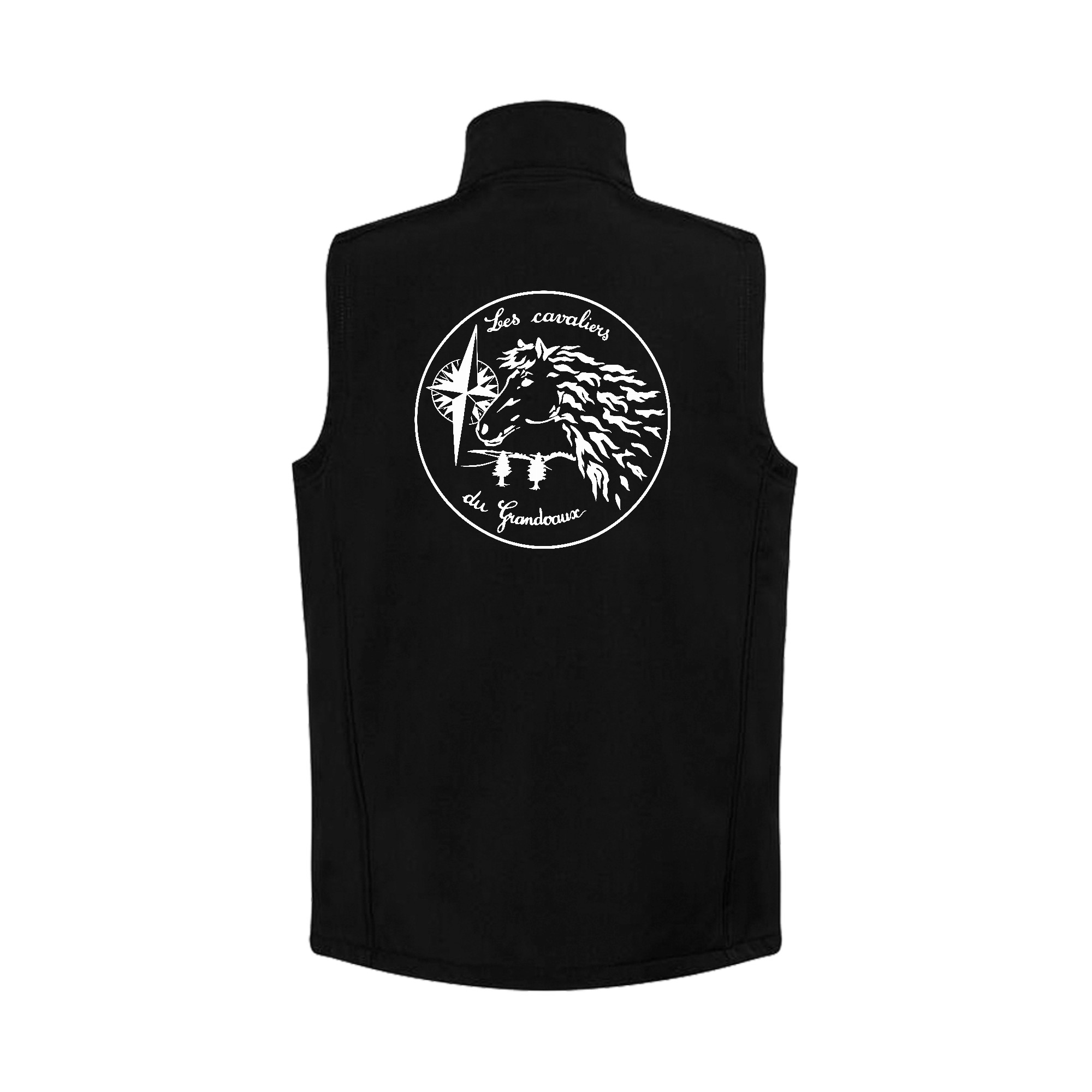 SOFTSHELL SANS MANCHE (femme) – Les Cavaliers du Grandvaux - Noir - R232F – Image 2