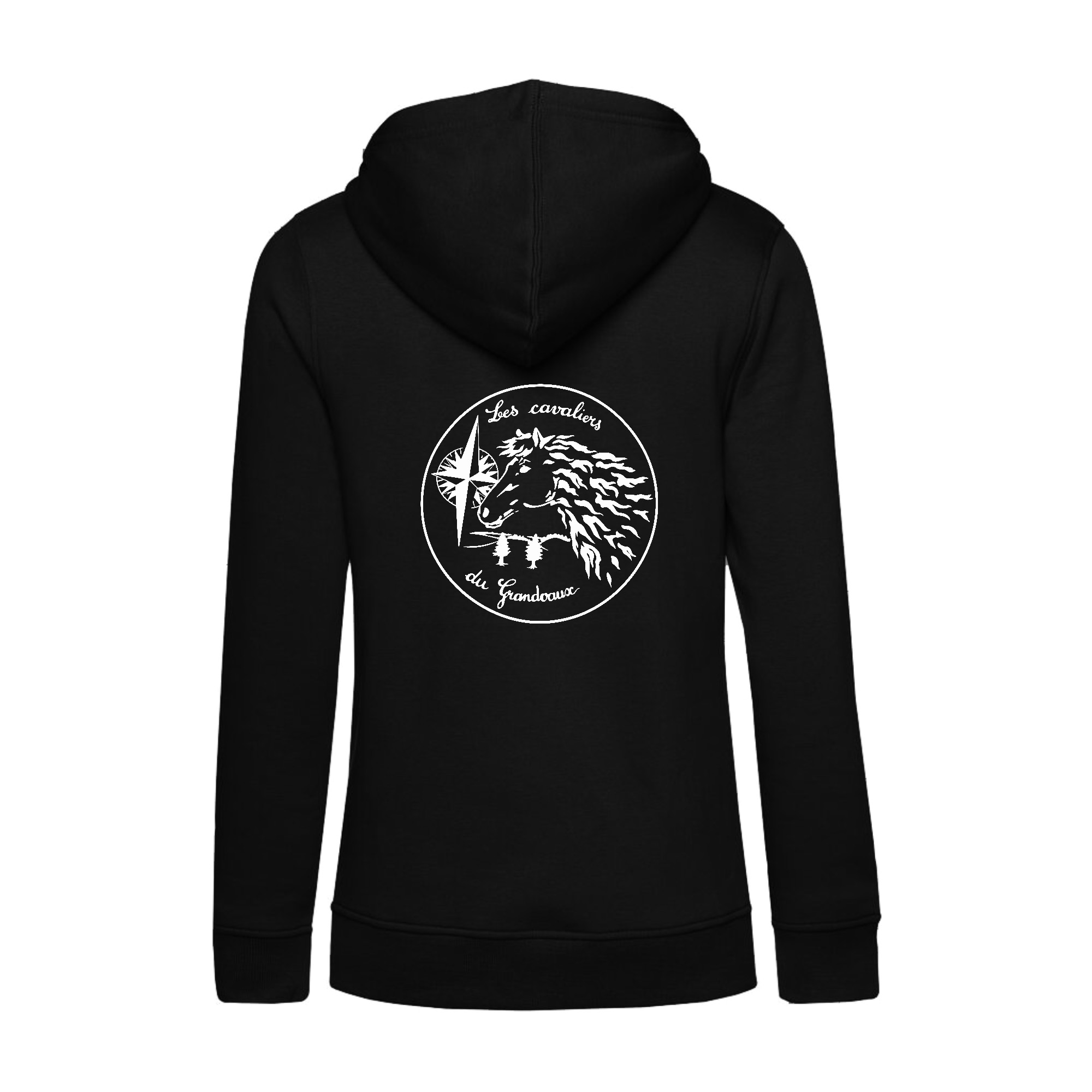 SWEAT A CAPUCHE (femme) – Les Cavaliers du Grandvaux - Noir - BCW34B – Image 3