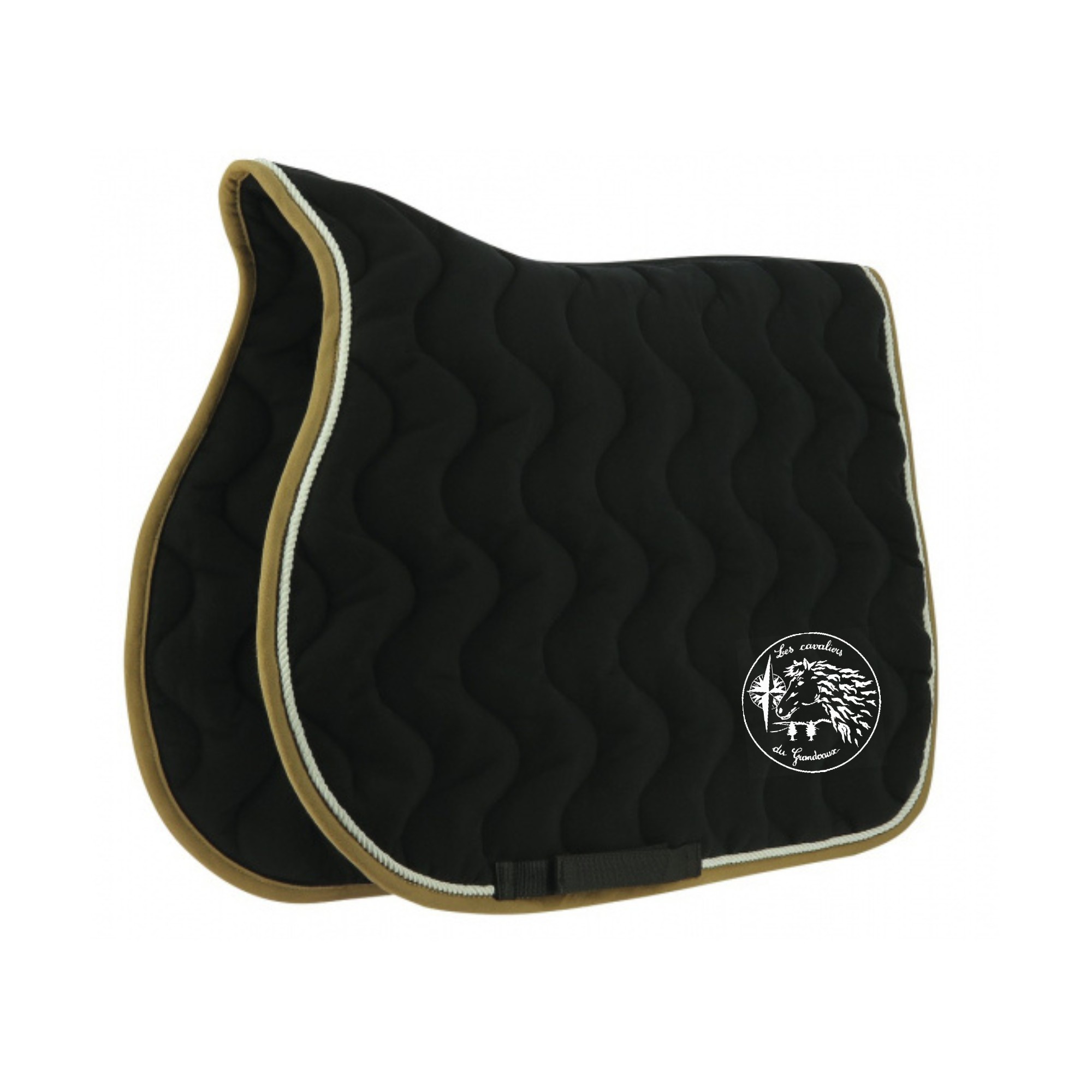 Tapis de selle EQUITHÈME "Polyfun" - Les Cavaliers du Grandvaux - Noir - 20444
