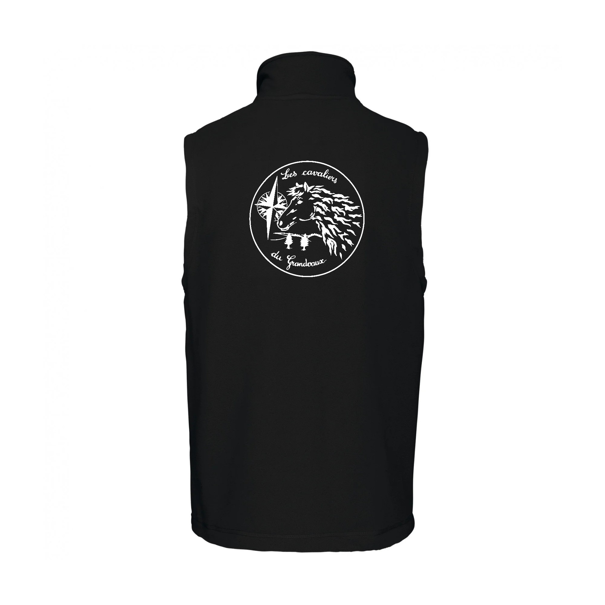 Veste micropolaire zippée sans manches (Homme) – Les Cavaliers du Grandvaux - Noir – K913 – Image 2