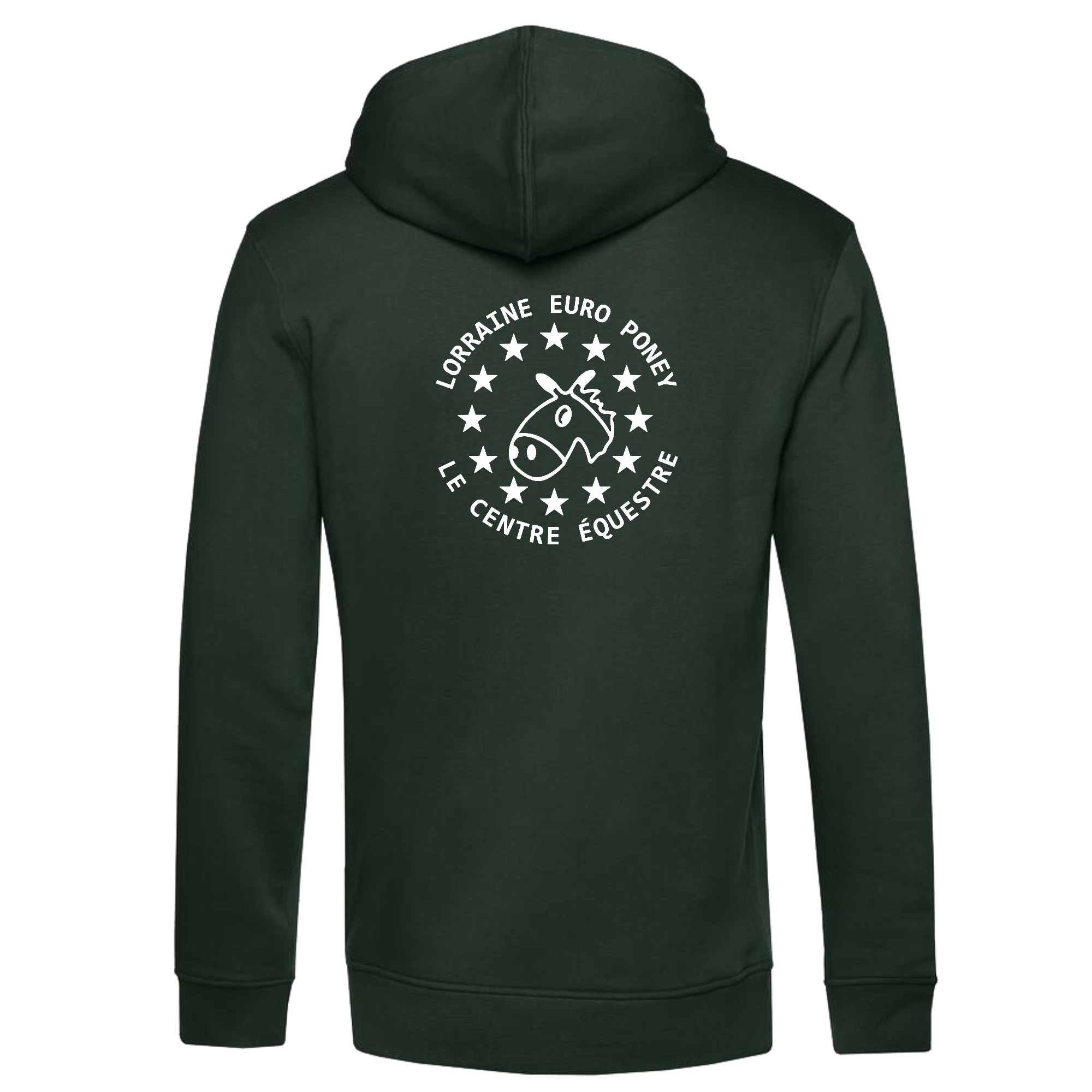 SWEAT A CAPUCHE (enfant) - LORRAINE EURO PONEY Le Centre Équestre - Vert Foret - K477 – Image 3