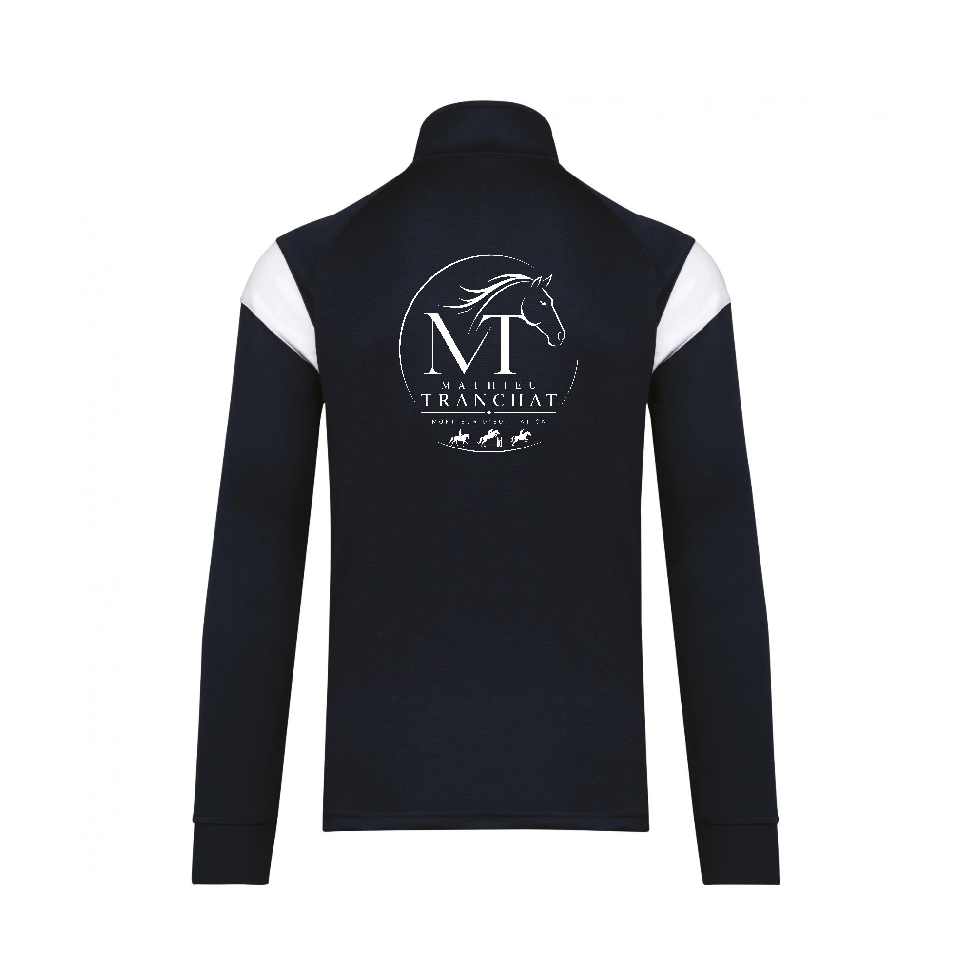 Veste de survêtement zippée (unisexe) - Mathieu Tranchat - Navy - PA390 – Image 3
