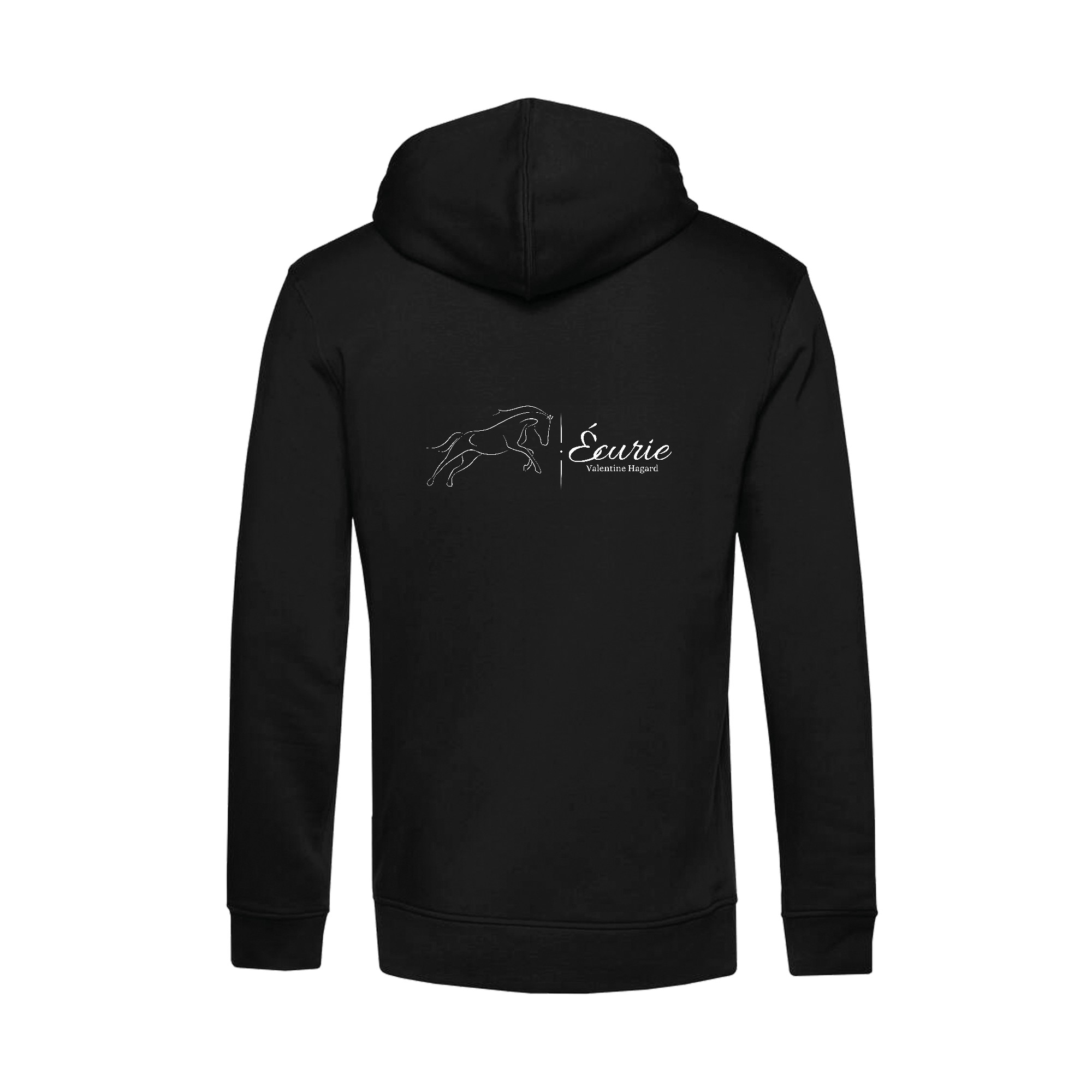 SWEAT A CAPUCHE (homme) - Ecurie VH - Noir - BCU33B – Image 3