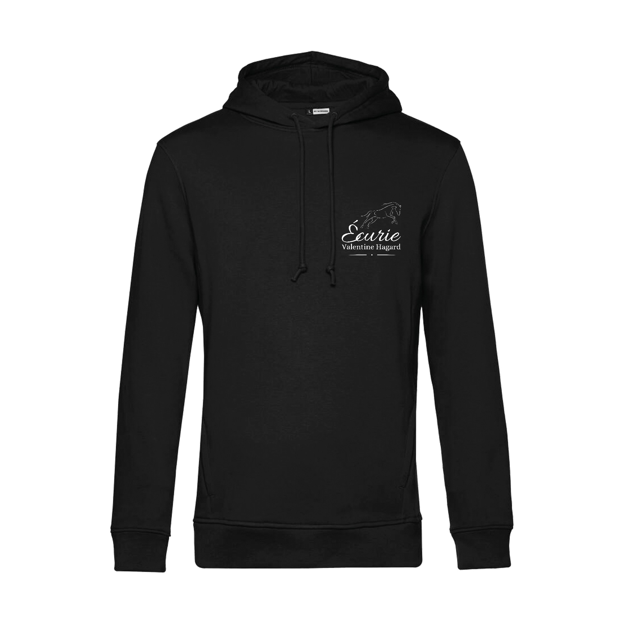 SWEAT A CAPUCHE (homme) - Ecurie VH - Noir - BCU33B