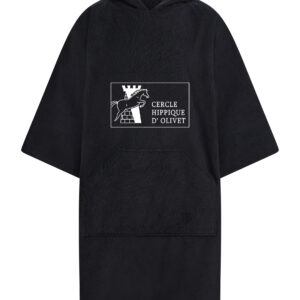 Poncho éponge (unisexe) - Cercle Hippique d'Olivet - Noir - TC810