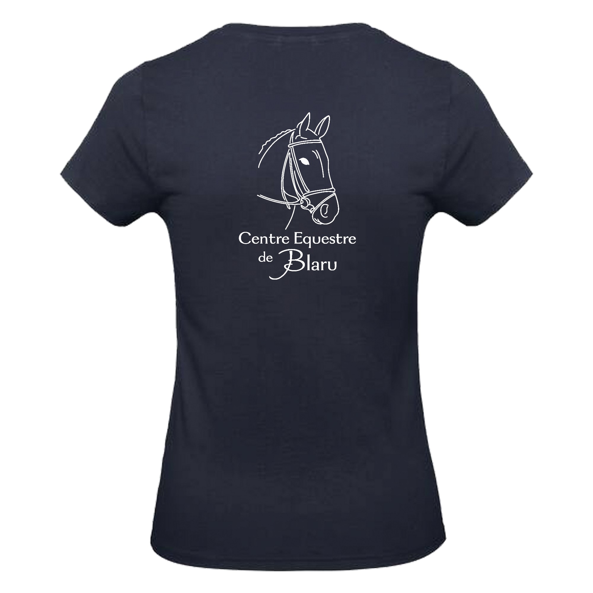 T-Shirt Bio Premium (femme) - Centre équestre de Blaru - Navy - BC049 – Image 3