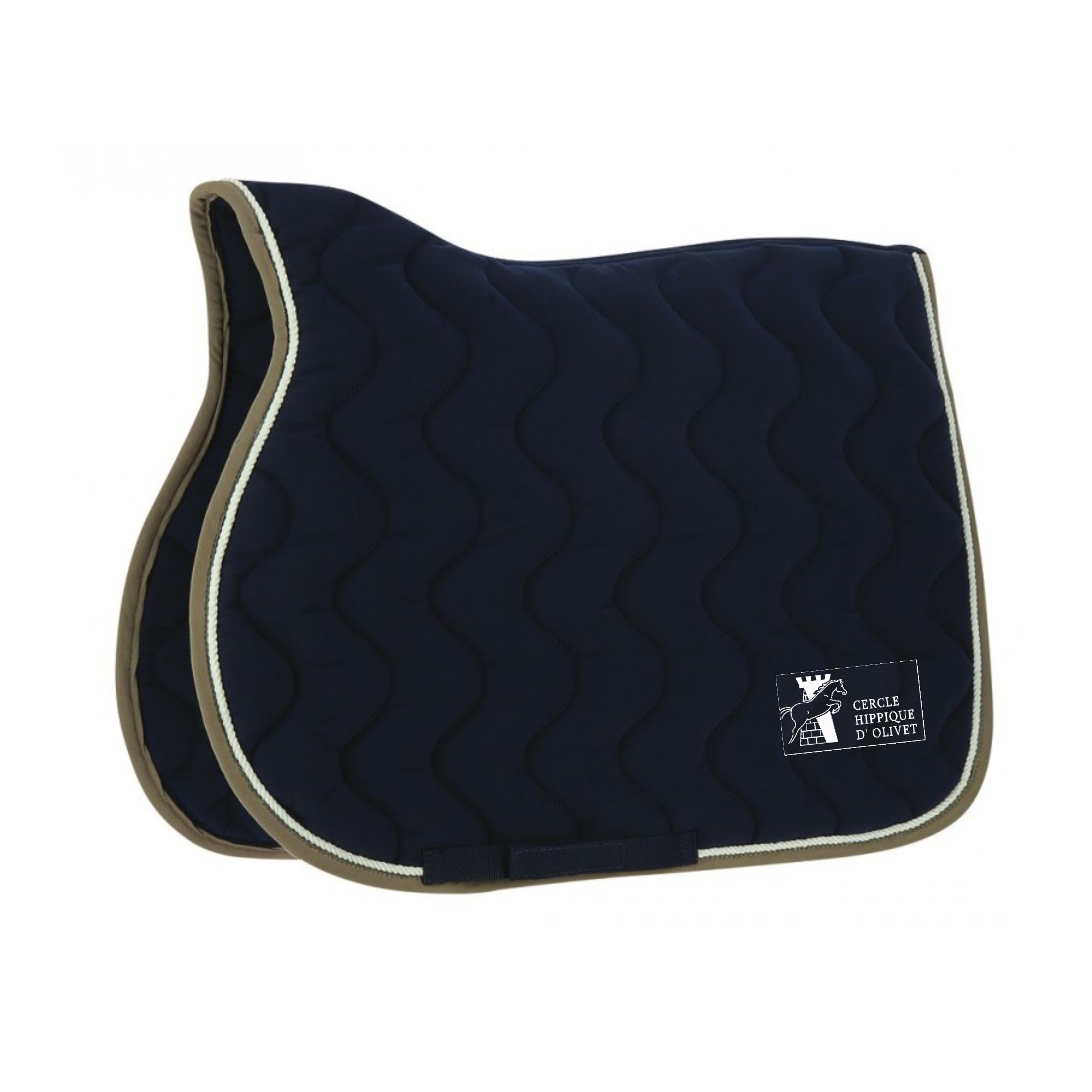 Tapis de selle EQUITHÈME "Polyfun" - Cercle Hippique d'Olivet - Navy - 20444