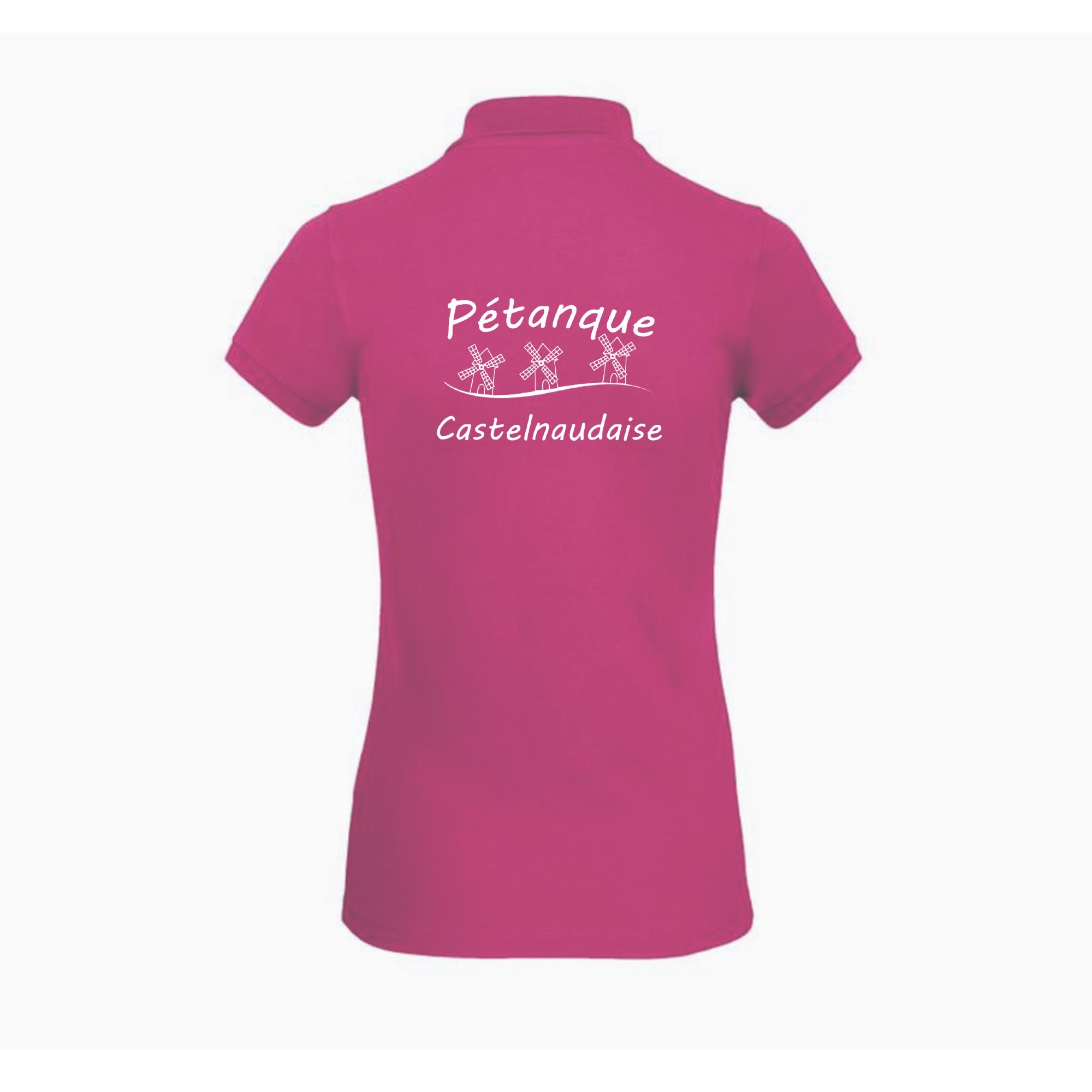 POLO (femme) - Pétanque castelnaudaise - Fushia - BCI1F – Image 3