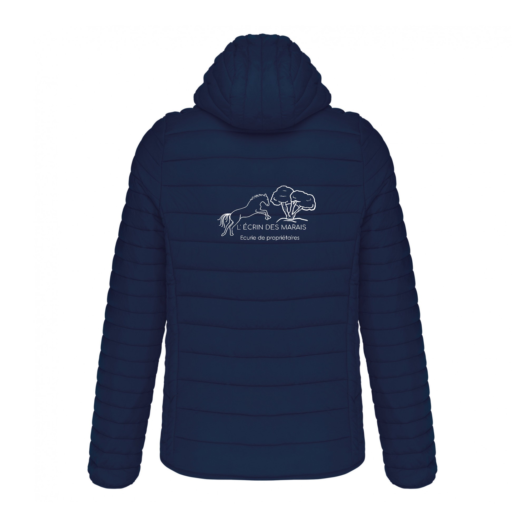 DOUDOUNE AVEC MANCHES ET CAPUCHE (homme) - L'Ecrin Des Marais - Navy - K6110 – Image 3