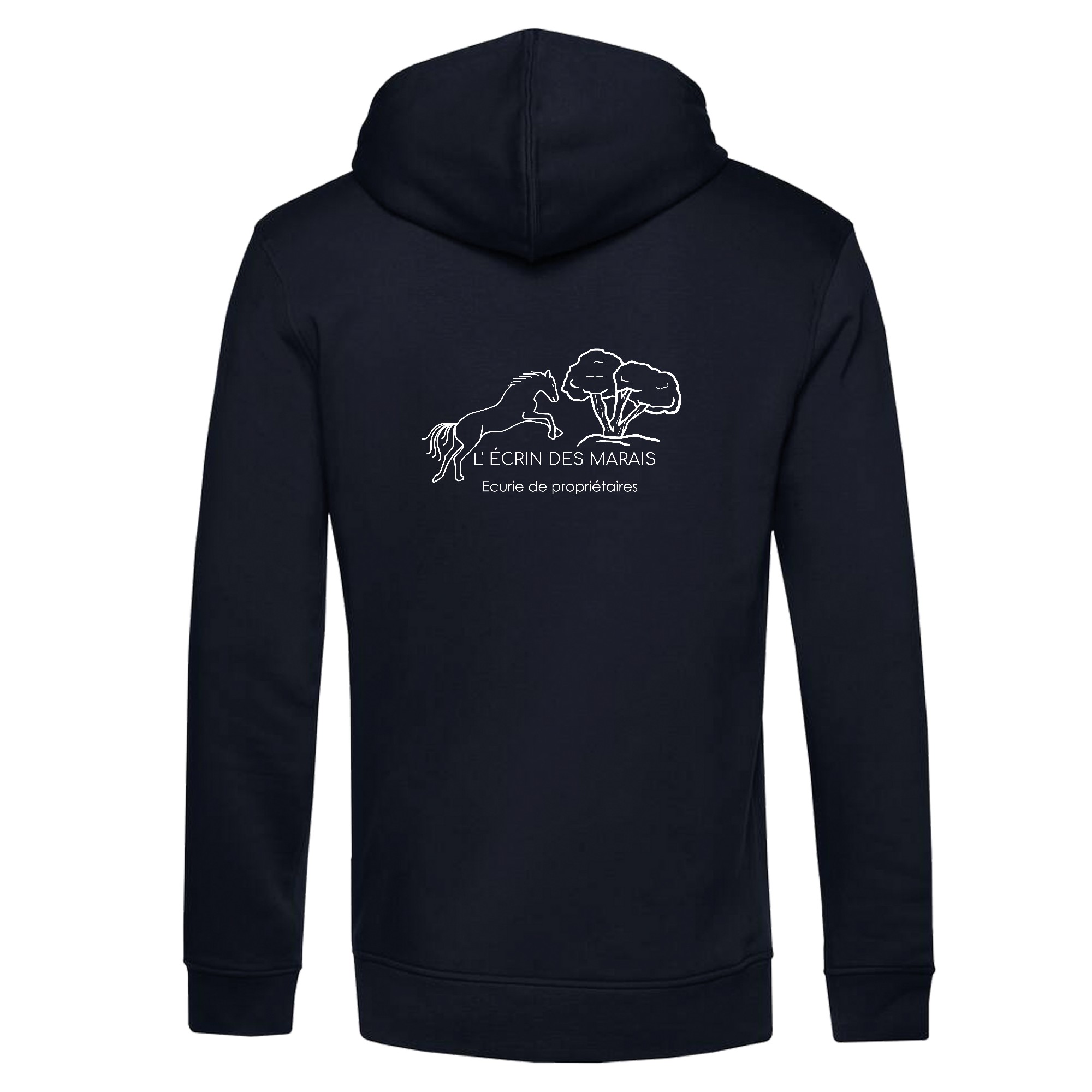 SWEAT ZIPPÉ (Homme) - L'Ecrin Des Marais - Navy - BCU03K – Image 3