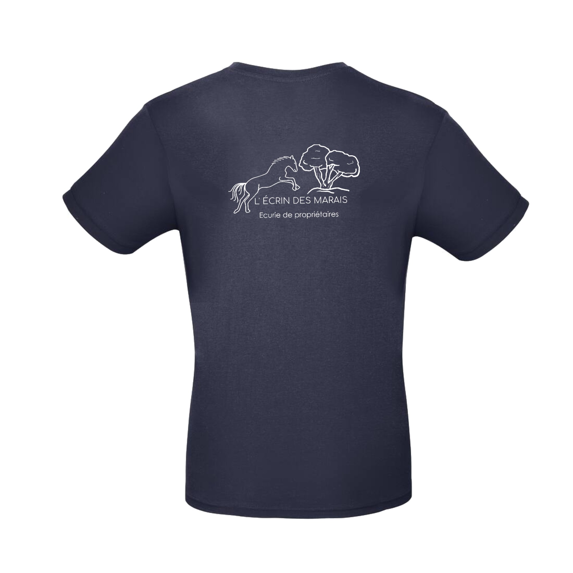 T-SHIRT (homme) - L'Ecrin Des Marais - Navy - BC03T – Image 3
